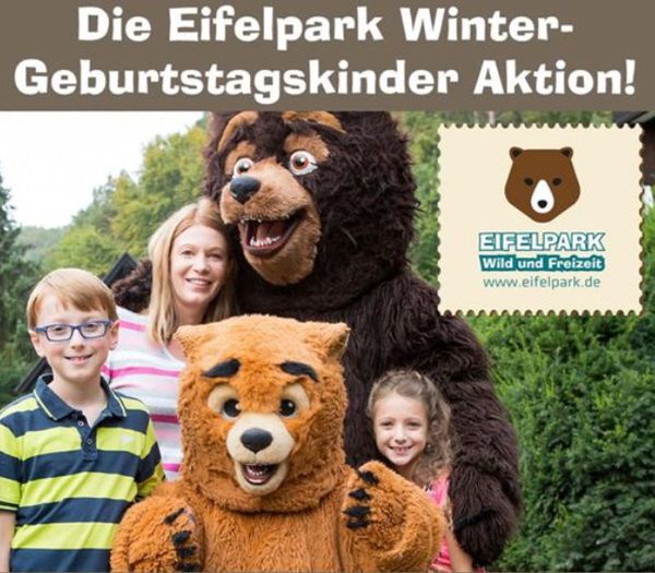 Freier Entritt am 23.3. für Wintergeburtstagskinder in den Eifelpark Gondorf