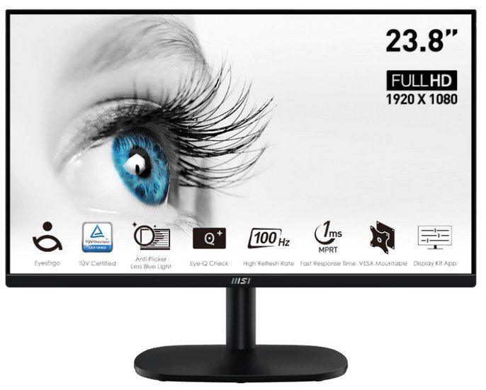 MSI PRO MP245VDE   23,8 Zoll 100Hz Monitor für 76,41€ (statt 135€)