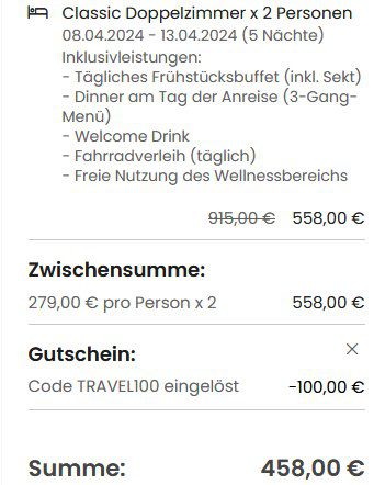 5 ÜN bei Göttingen inkl. Sektfrühstück, Dinner & Wellness ab 229€ p.P.
