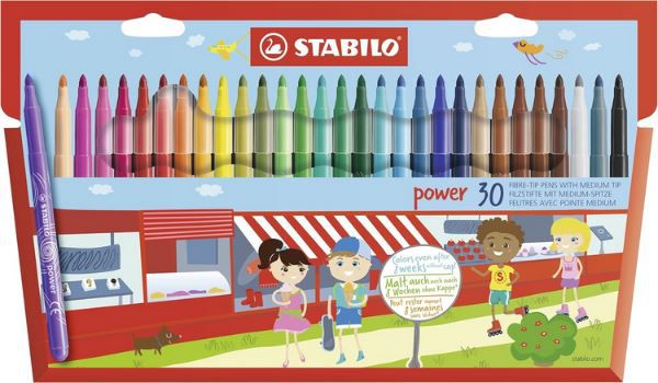 30er Pack Stabilo Power Filzstifte in versch. Farben für 8,59€ (statt 11€)