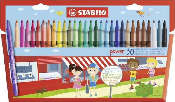 30er Pack Stabilo Power Filzstifte in versch. Farben für 8,89€ (statt 12€)