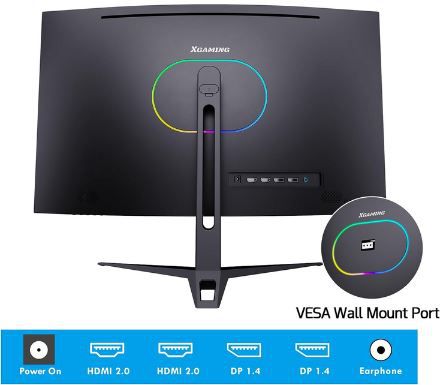 XGaming 27 QHD Curved Gaming Monitor mit 165Hz, 5ms für 162,49€ (statt 250€)