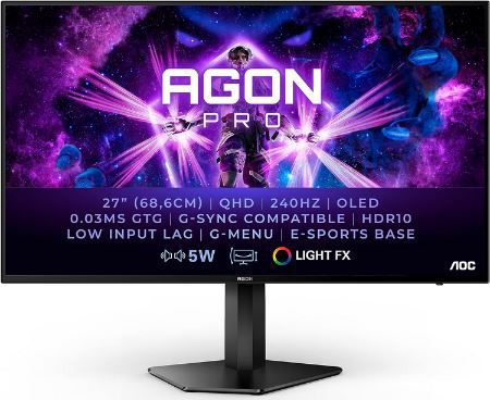 AOC Agon PRO AG276QZD 27 Zoll QHD Monitor mit 240 Hz für 689€ (statt 770€)