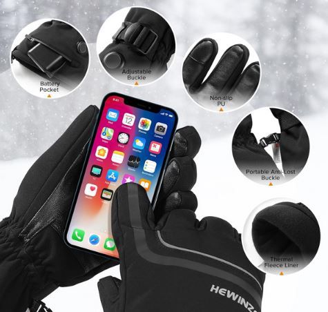 Hewinze Beheizbare Handschuhe mit Akku für 29,99€ (statt 80€)