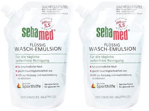 2er Pack Sebamed Flüssig Wasch Emulsion Nachfüllpack, je 400ml für 5,56€ (statt 8€)
