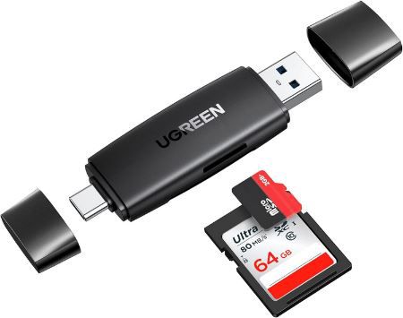 UGREEN USB A & C Kartenleser für SD, Micro & TF Karten für 9,79€ (statt 14€)