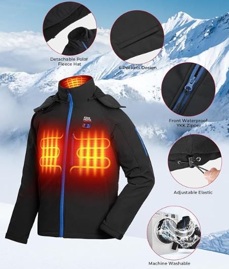 Kemimoto Beheizbare Jacke mit 3 Stufen & Powerbank für 24,99€ (statt 50€)