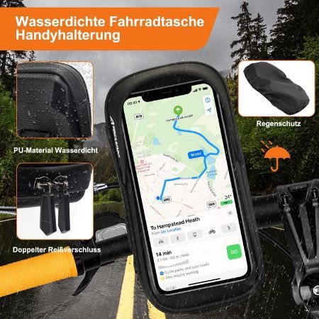 Arkham Wasserdichte Handyhalterung mit Tasche bis 7 für 5,99€ (statt 12€)