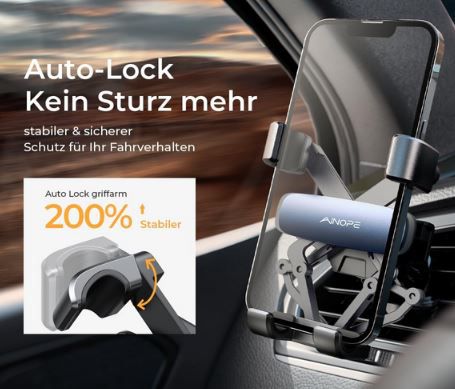 AINOPE KFZ Handyhalterung für Lüftungsschlitze für 7,91€ (statt 19€)