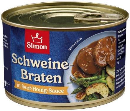 Simon Schweinebraten in würziger Honig Senf Sauce, 400g ab 4€ (statt 5€)