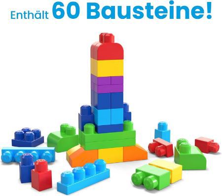 Mega Bloks DCH55 Bausteine mit Aufbewahrungsbeutel, 60tlg. für 11,99€ (statt 17€)