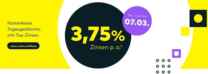 comdirect Tagesgeld PLUS Konto mit 3,75% Zinsen p.a.   Nur noch bis 07.03.!