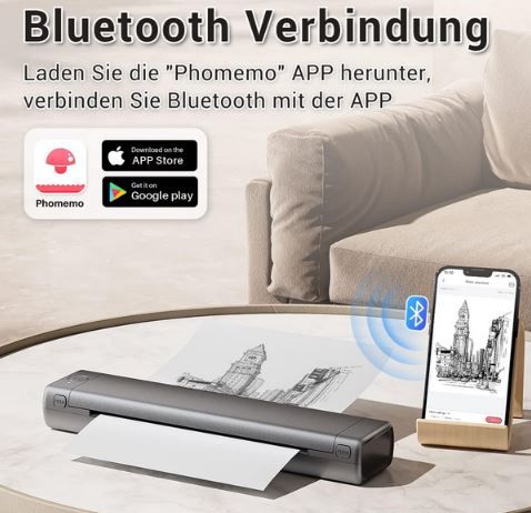 Phomemo M08F Bluetooth A4 Thermodrucker für 86,63€ (statt 152€)