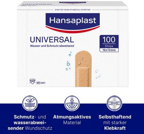 100er Pack Hansaplast Universal Pflaster ab 8,72€ (statt 14€)