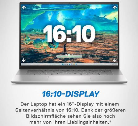 Dell Inspiron 16 (5630) 16 FHD+ Laptop mit i7 1360P + 16GB für 699€ (statt 1.029€)