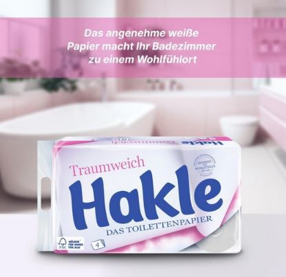 16er Pack Hakle Traumweich Toilettenpapier, 4 lagig ab 6,38€ (statt 10€)