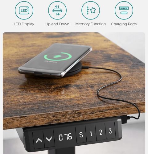 Songmics LSD018 elektrisch höhenverstellbares Tischgestell für 105,99€ (statt 136€)