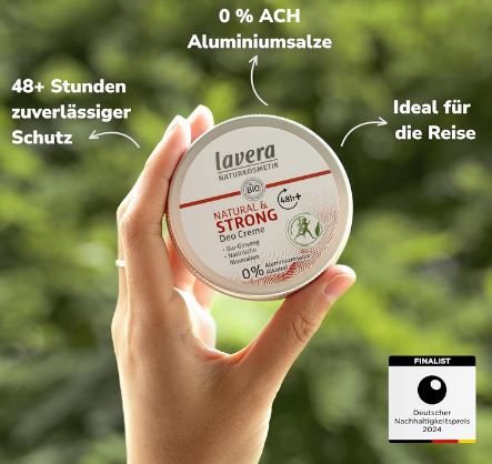 Lavera Natural Strong Deo Creme mit Bio Ginseng, 50ml ab 4,48€ (statt 7€)