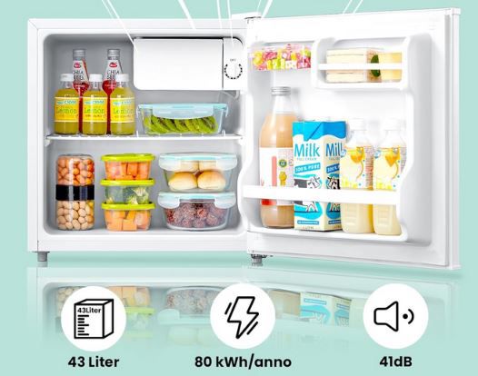 Comfee RCD50WH2(E) Mini Kühlschrank mit Eisfach, 43L für 82,65€ (statt 119€)