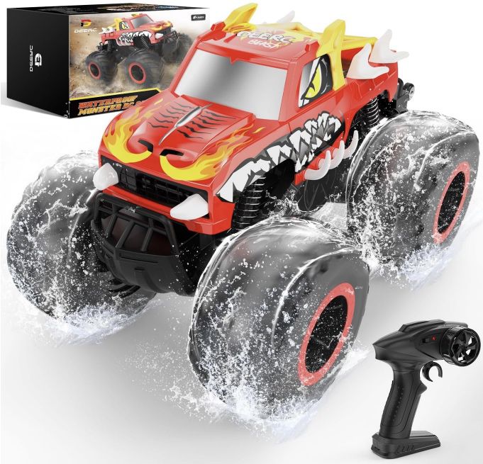 DEERC 4WD Off Road Monster Truck in Feuerdrache Optik für 27,99€ (statt 50€)