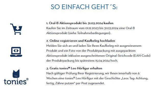 Beim Kauf einer Oral B Kinderzahnbürste eine tonies® Leo Hörfigur gratis dazu