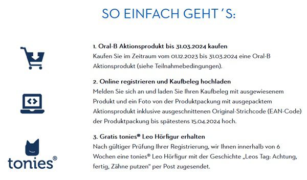 Beim Kauf einer Oral B Kinderzahnbürste eine tonies® Leo Hörfigur gratis dazu