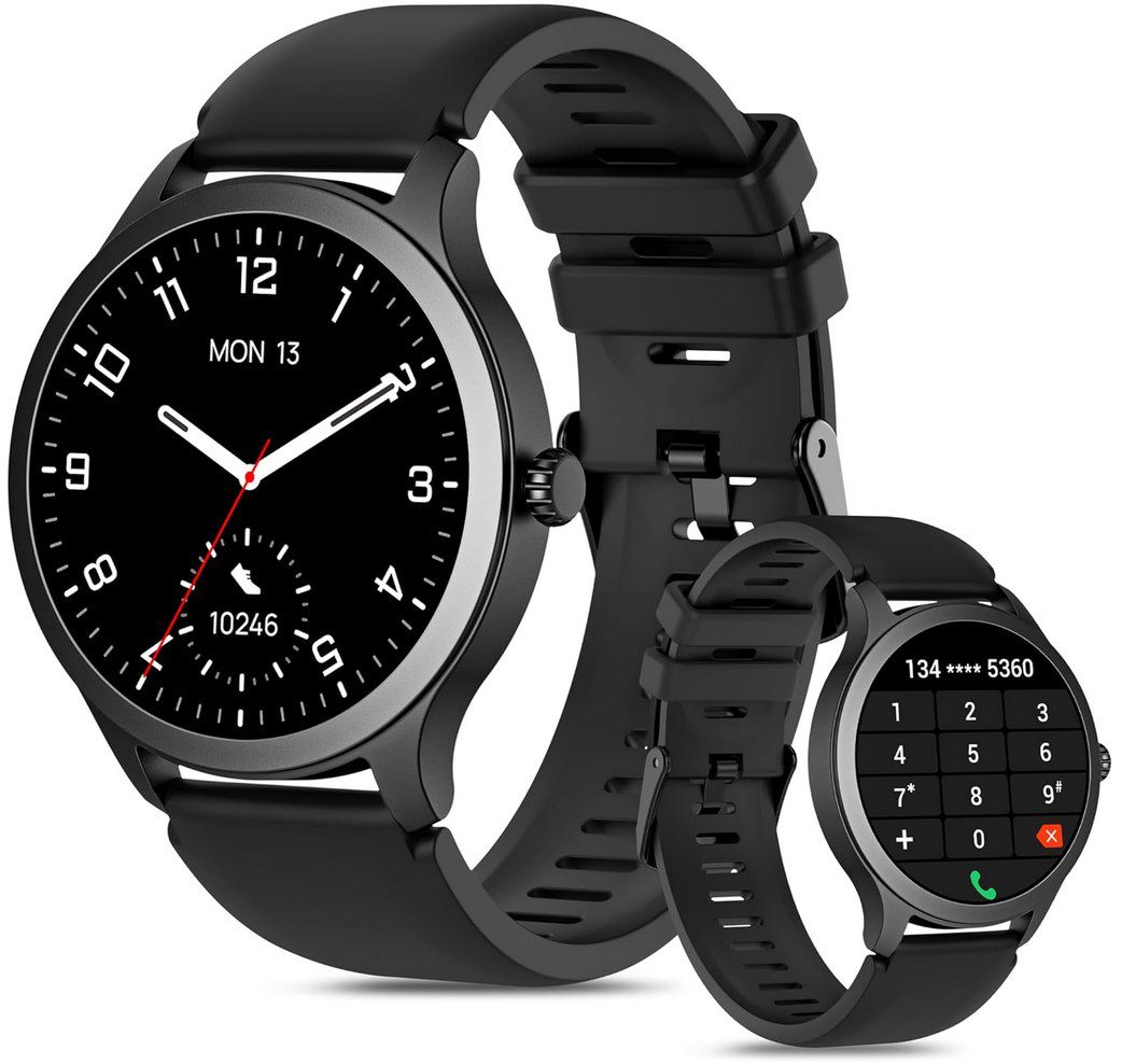 Tensky Smartwatch mit 100 Sportmodi, Herzfrequenz & SpO2 für 19,79€ (statt 50€)