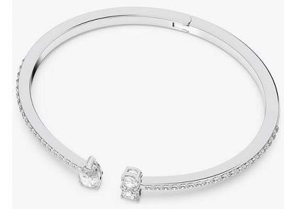 Swarovski Attract Armreif, Weiss, Rhodiniert für 84,17€ (statt 101€)