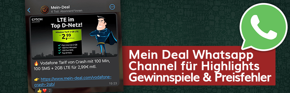 Mein-Deal WhatsApp Preisfehler Channel