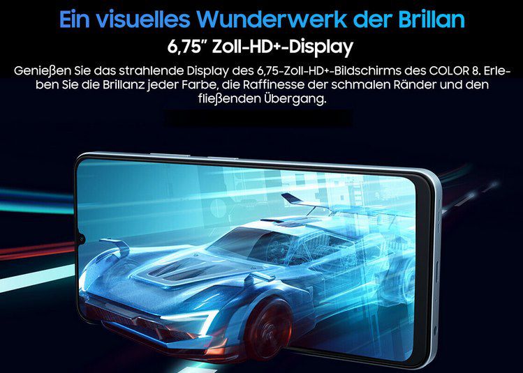 Blackview COLOR 8 Smartphone 8/128GB & 90 Hz für 119,79€ (statt 137€)