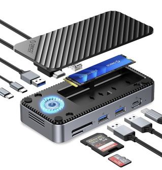 ORICO 10in1 USB-C Dockingstation mit USB 3.2 & SSD Adapter für 53,99€ (statt 90€)