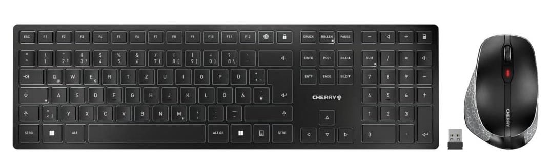 CHERRY DW 9500 SLIM Tas­ta­tur Maus Set kabellos für 59,99€ (statt 80€)