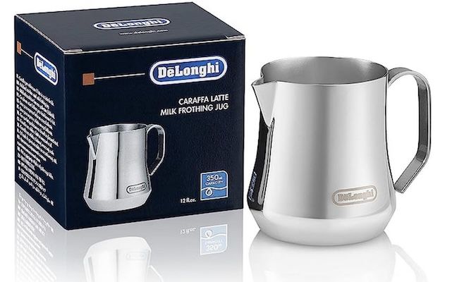 DeLonghi Edelstahl Milchkännchen mit 350 ml für 16,61€ (statt 21€)