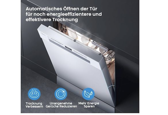 Midea SF 5.60NW14C Geschirrspüler (60cm) für 360€ (statt 460€)