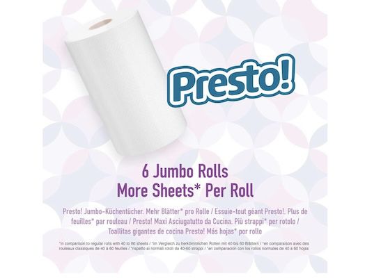 6 Rollen Presto! Jumbo Küchenrollen für 5,98€ (statt 9€)