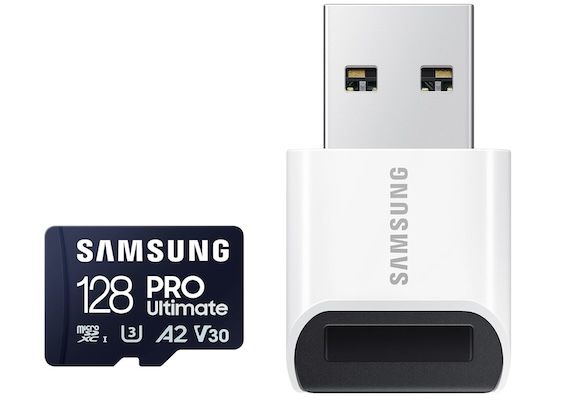 Samsung PRO Ultimate microSD Karte mit 128 GB + USB Reader für 17,99€ (statt 25€)