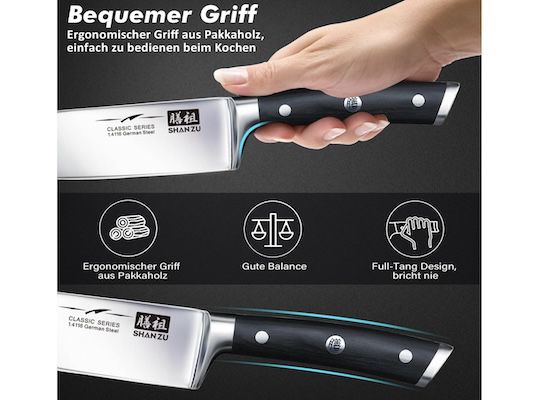 SHAN ZU 3 tlg. Küchenmesserset für 39,99€ (statt 46€)