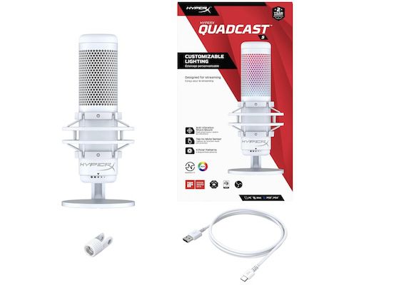 HyperX QuadCast S Mikrofon in Weißgrau für 102,34€ (statt 120€)