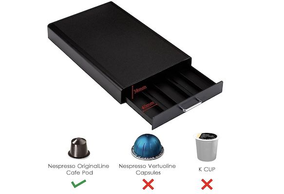 Amazon Basics Nespresso Kaffeekapseln Schubladenbox für 16€ (statt 22€)