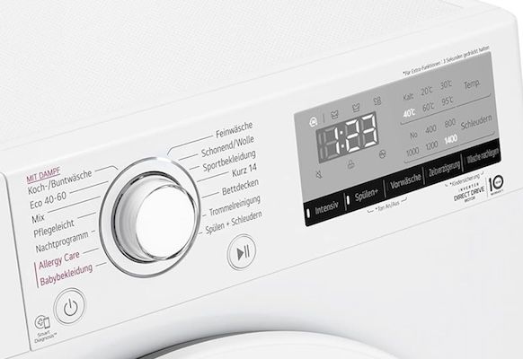 LG F4WV31X3G Waschmaschine mit 10,5kg & 1400 U/min für 454€ (statt 500€)