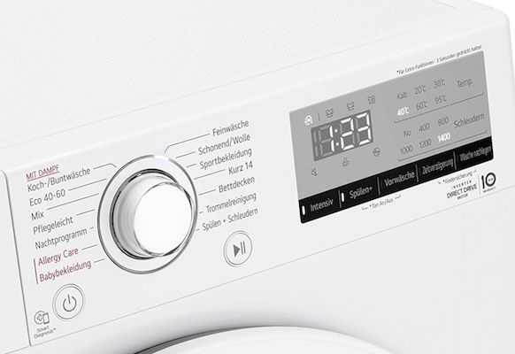 LG F4WV31X3G Waschmaschine mit 10,5kg & 1400 U/min für 389,99€ (statt 628€)