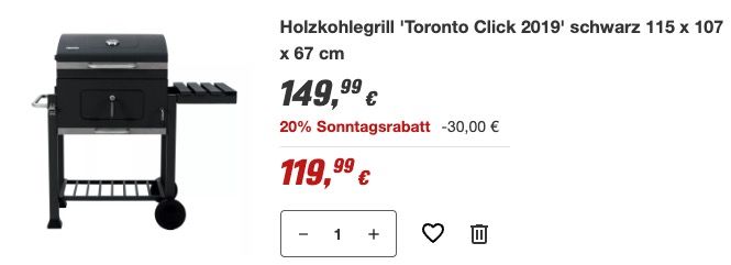 🏡 Grillmeister Toronto Click Holzkohle Grill ➡️ für 119,99€ (statt 140€) 🏡 Grillmeister Toronto Click Holzkohle Grill ➡️ für 119,99€ (statt 140€)