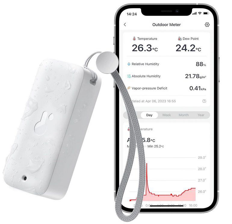 SwitchBot IP65 Hygro & Thermometer für Innen + Außen für 13€ (statt 20€)