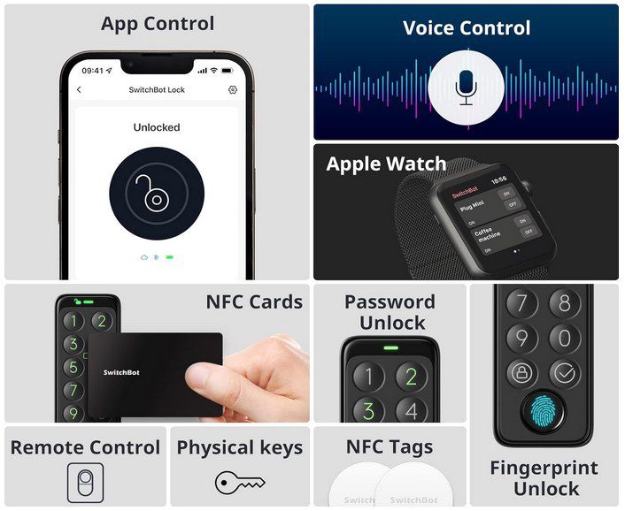 SwitchBot Wlan Smartes Türschloss mit App & Fingerabdruck für 150€ (statt 199€)