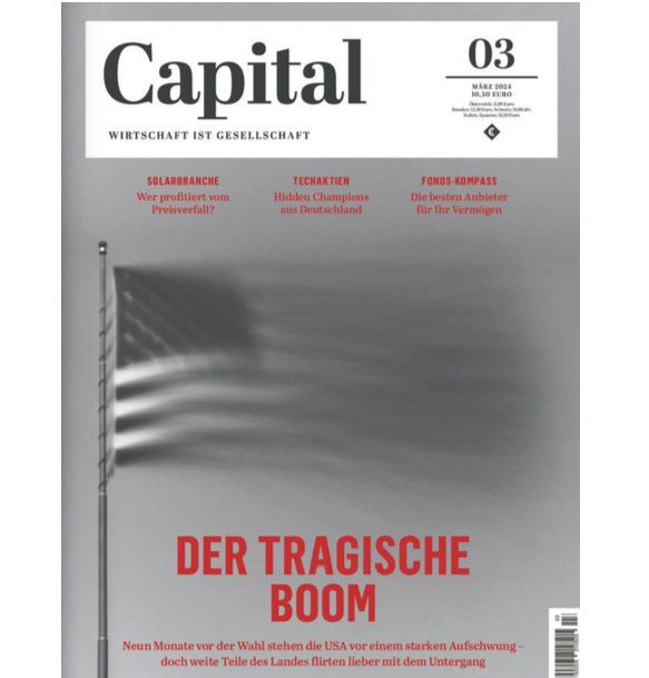 12 Ausgaben der Finanz Zeitschrift CAPITAL für 126€ + Prämie: 90€ Gutschein