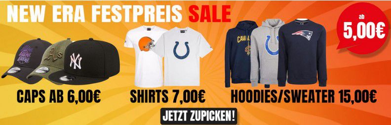 PickSport: New Era Sale   Cap & Hoodies ab 5€ zzgl. Versand