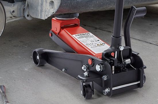 AREBOS 3t Hydraulischer Rangierwagenheber mit Fußpedal für 91,96€ (statt 120€)