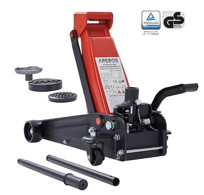 AREBOS 3t Hydraulischer Rangierwagenheber mit Fußpedal für 91,96€ (statt 120€)