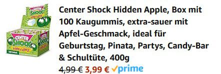 100er Pack Center Shock Hidden Apple ab 3,99€ (statt 7€)