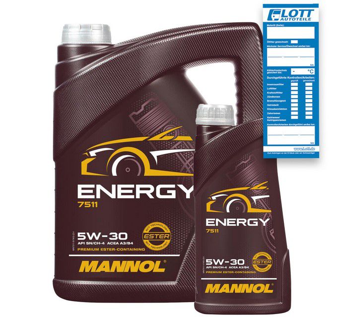 6l MANNOL Energy 5W 30 Motoröl für 22,95€ (statt 32€)